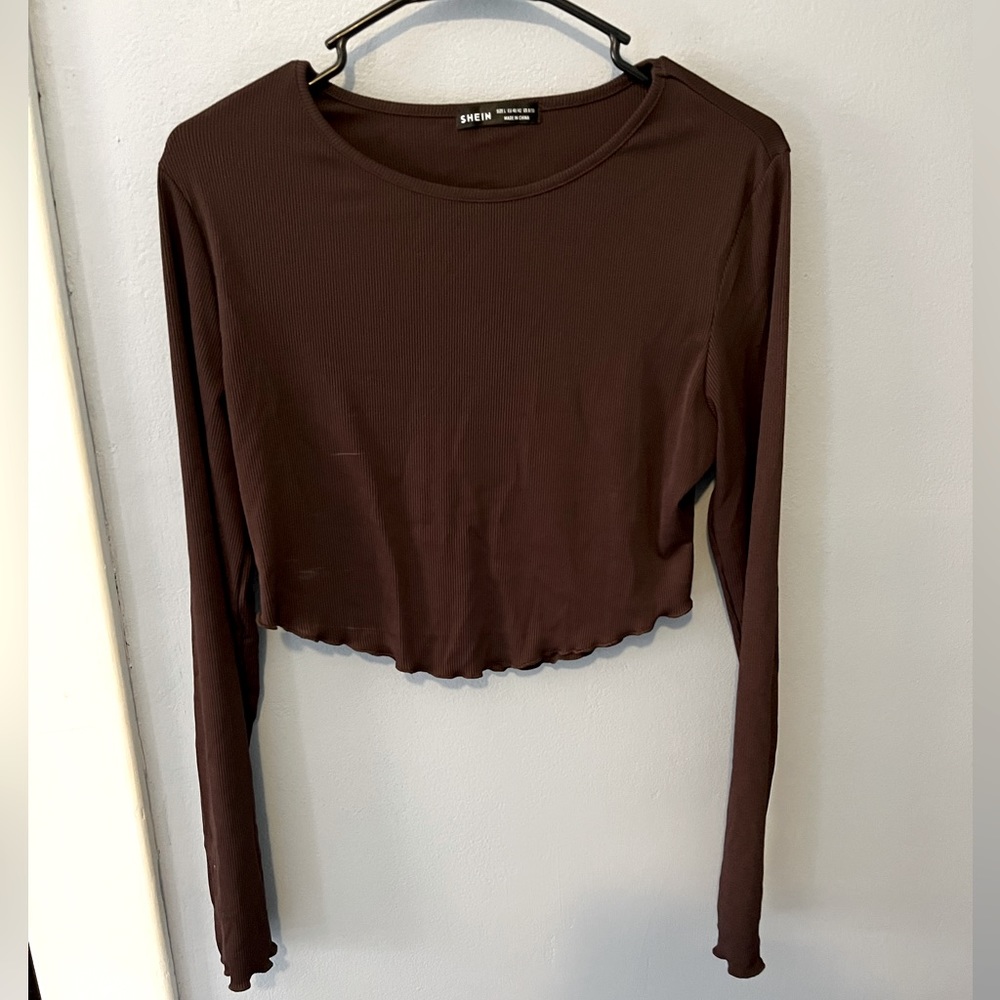 Long sleeve crop top